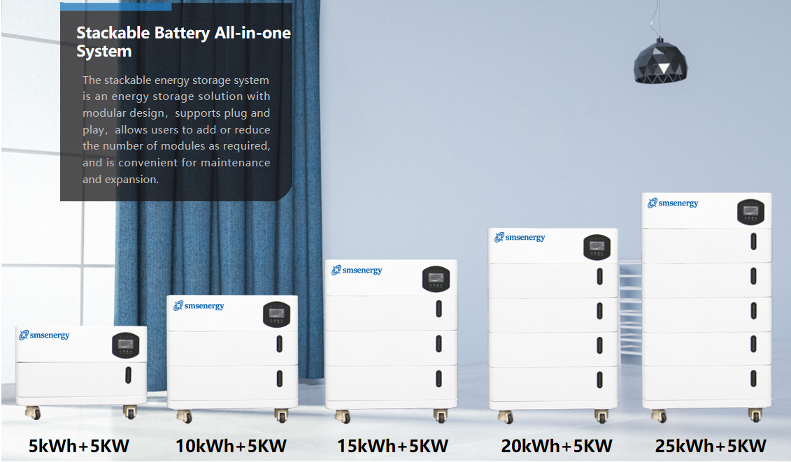 Stackable Battery All-in-one System